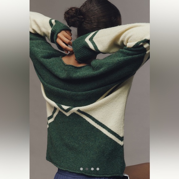 Anthropologie Sundry Varsity Patch Sweater! - Picture 2 of 7